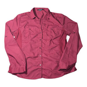 New Look Button Up Maroon Shirt Women's Size XL